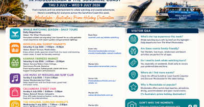 What’s On This Week in Mooloolaba & the Sunshine Coast: Thu 2 July – Wed 8 July 2026