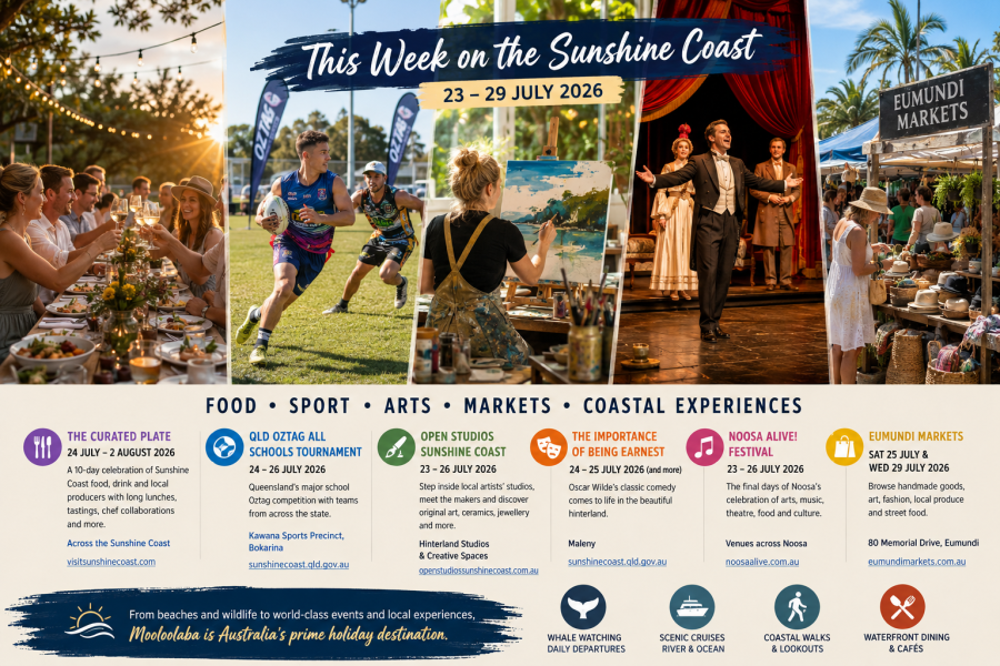 What’s On in Mooloolaba and the Sunshine Coast: 23–29 July 2026