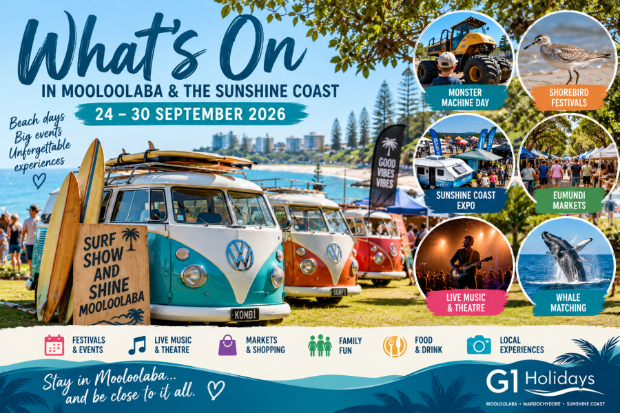What’s On in Mooloolaba & the Sunshine Coast: 24–30 September 2026